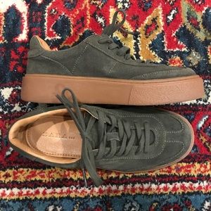 Green Suede Sneakers